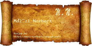 Mázi Norbert névjegykártya